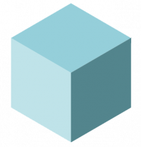 Pale Blue Cube